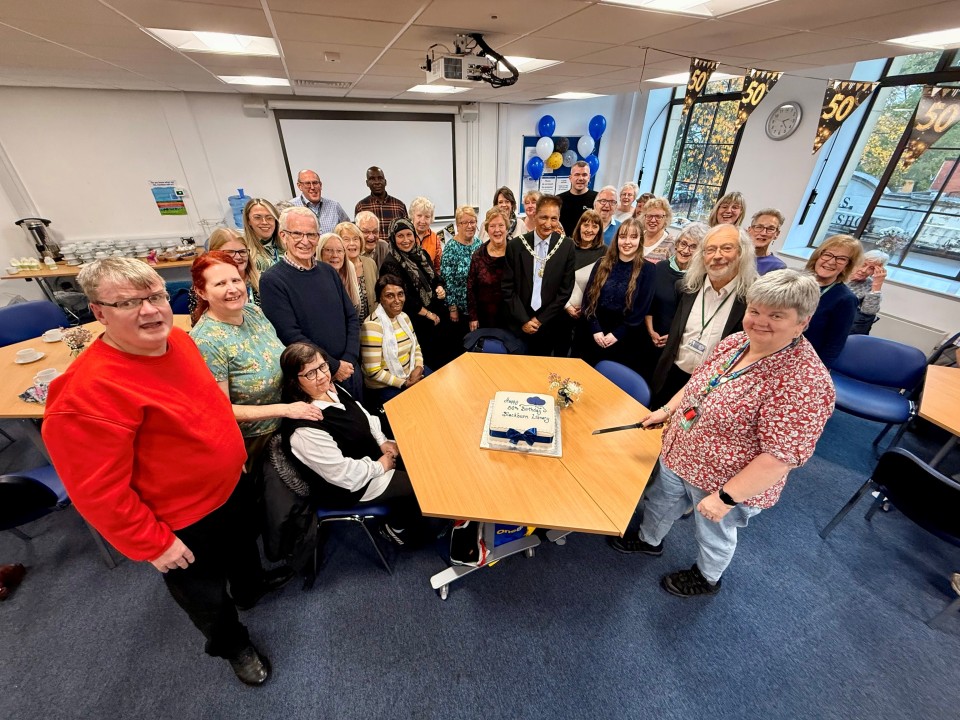 50 year celebration with volunteers at Blackburn Library