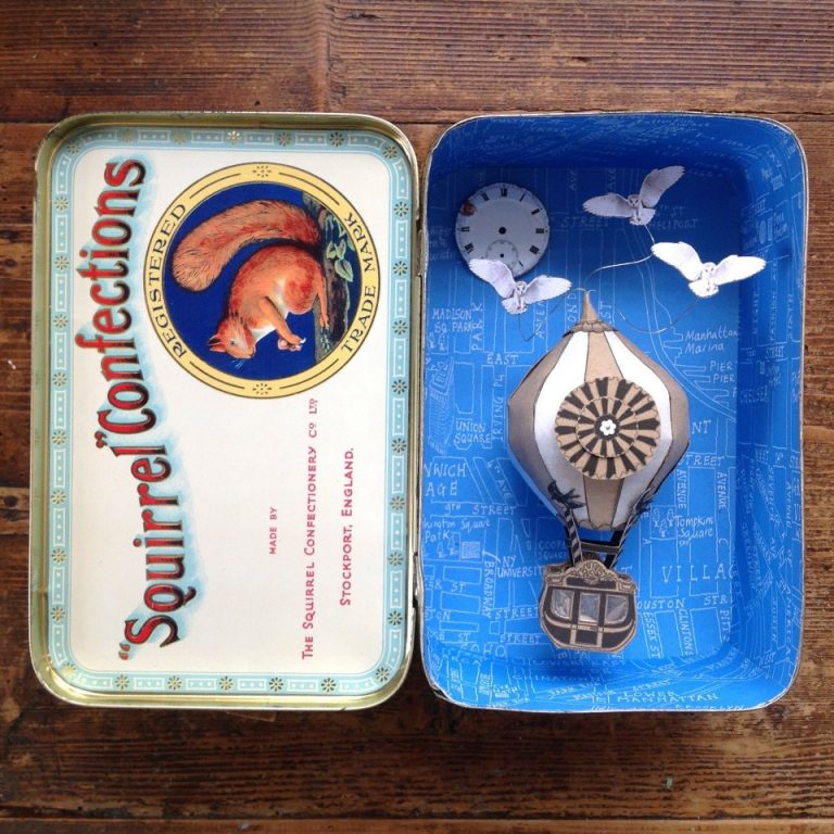 Balloon Diorama in Squirrel Tin by Bonkers Clutterbucks