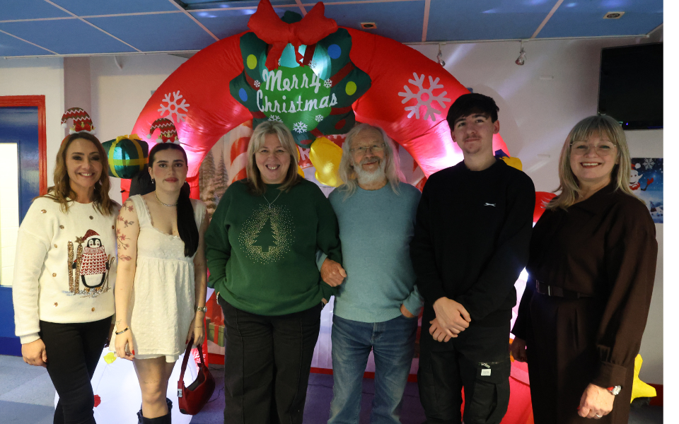Care Leavers Christmas Group Photo with care leavers and childrens directors