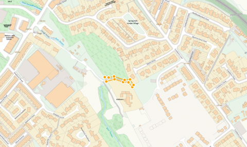 Clough St path map