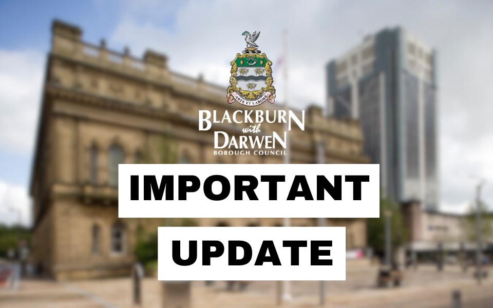 Important update with image of Blackburn Town Halll