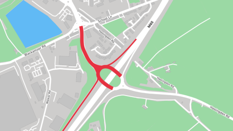A Map showing the first phase of the Junction closure