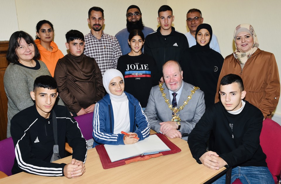 Youth delegation pictured with Blackburn with Darwen Borough Council’s Mayor and Youth Action Chief Executive  