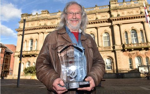 Photo: Leader of Blackburn with Darwen Borough Council, Cllr Phil Riley with the Leader’s Award trophy