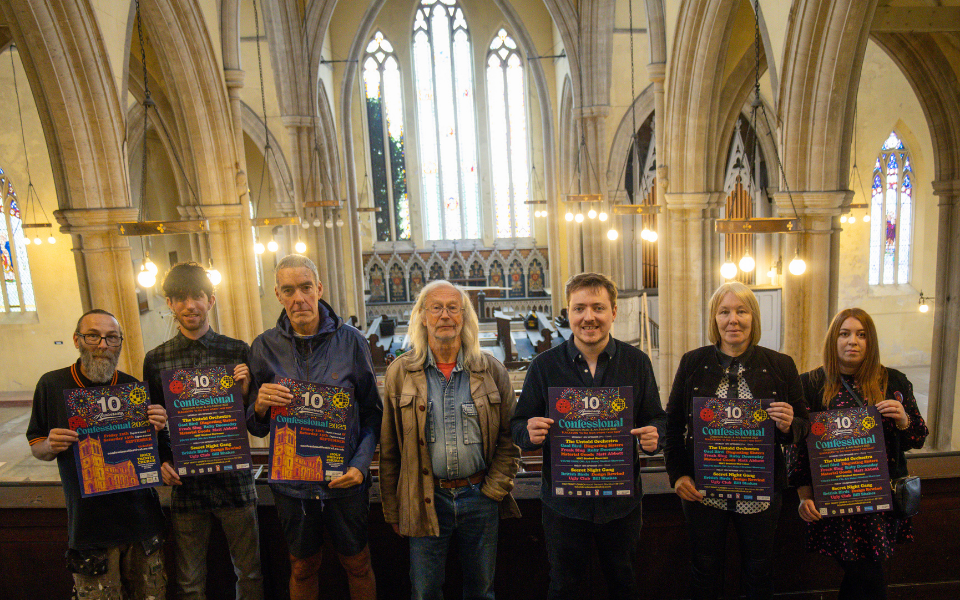 Confessional Festival team with Council Leader Phil Riley