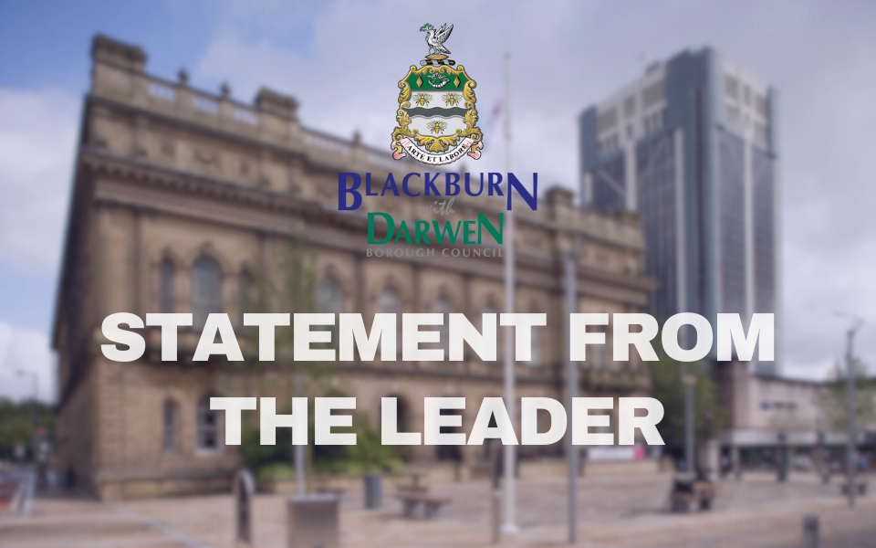 Graphic that says Statement from The Leader