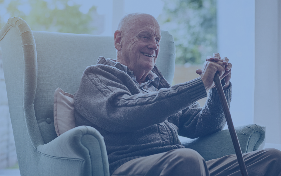 Shuttle old man in chair