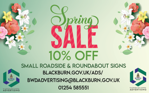 May your business bloom with our spring sale: 10% off small roadside & roundabout signs