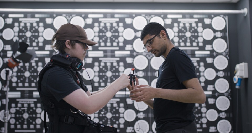 Tom Handing Amir A Lav And Transmitter At Panavision