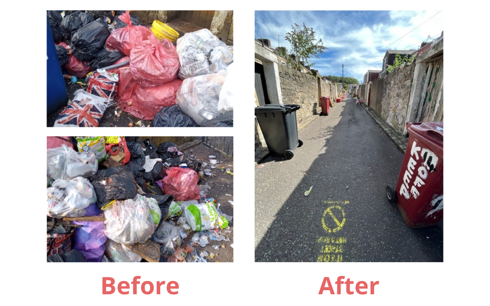before after community clean up