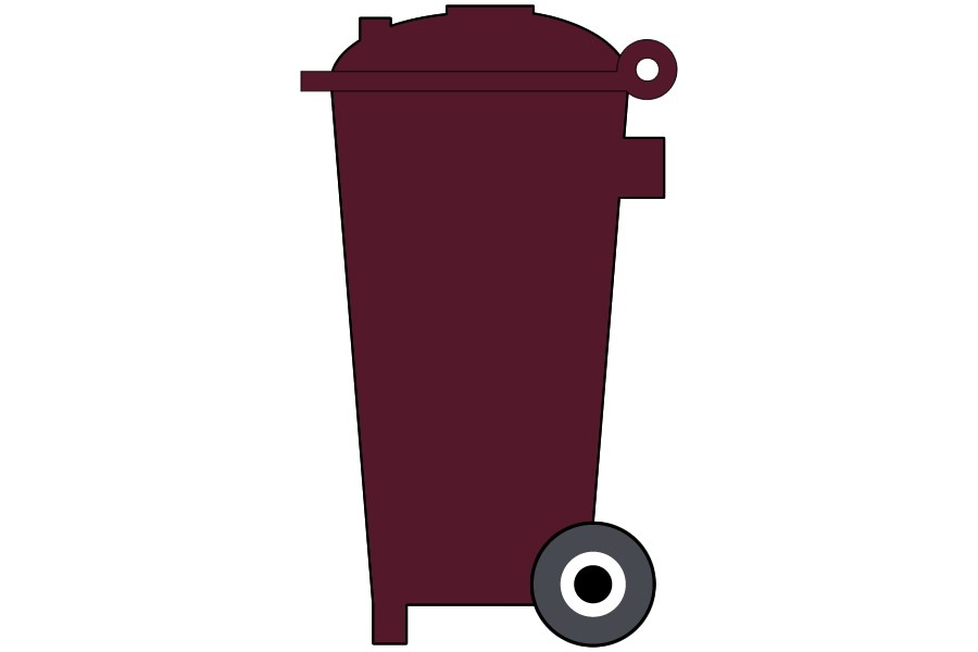 burgundy bin