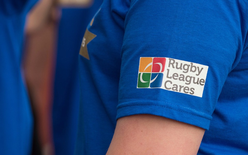Rugby League Cares logo on sleeve