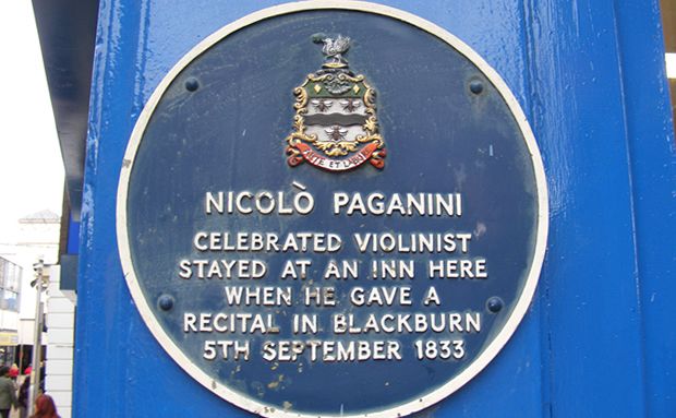 Blue plaque on Northgate Blackburn